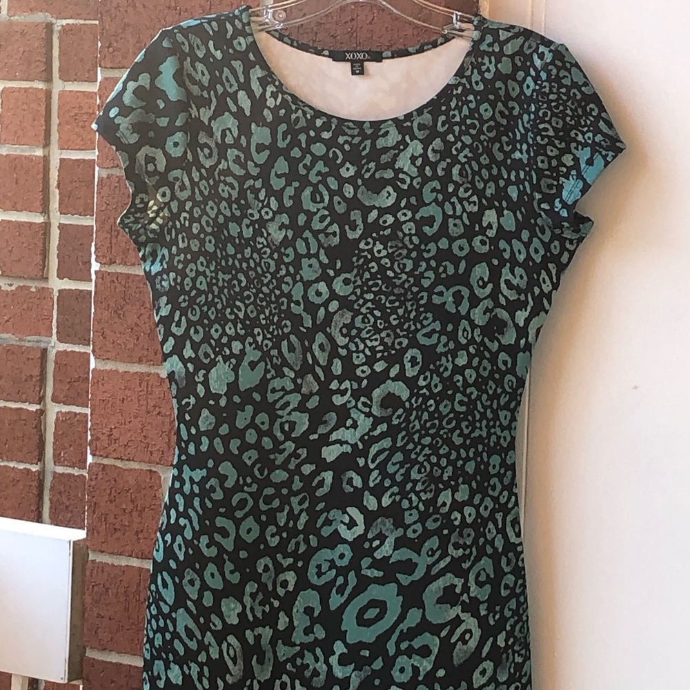 XOXO Black and Green Dress Size Medium —#041 - Picture 10 of 11